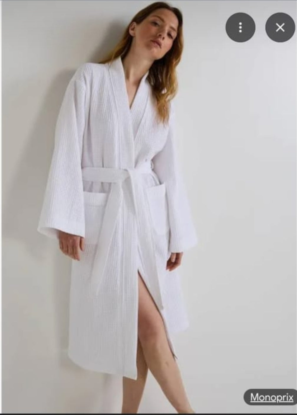 🧖‍♀️ Sortie de bain en nid d’abeille – Élégance et légèreté