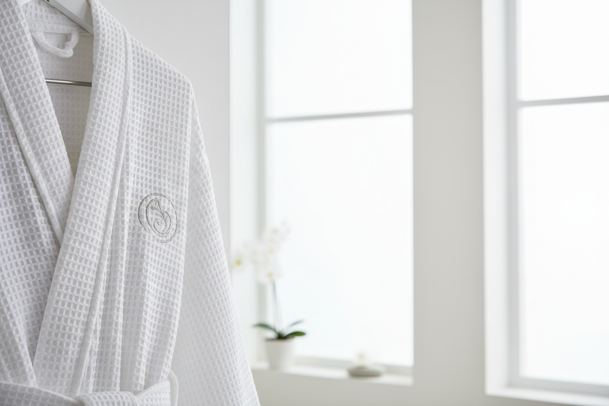 SORTI DE BAIN nid d’abeille WHITE